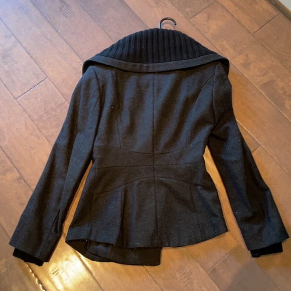 Large lapel peacoat coat Zara basic small sweater s exaggerated - Picture 6 of 6